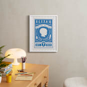 "The Little Mister" - Personalized Art Print in Dutch Blue by Tanya Lee of Frooted Design - In a Room