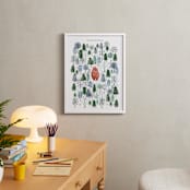 "Never Alone" - Personalized Art Print in Crisp White by Sarah Knight - In a Room