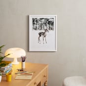 "winter baby deer" - Art Print in Charcoal Gray by Cass Loh - In a Room