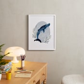 "In the Deep" - Art Print in Aqua by Oma N. Ramkhelawan - In a Room