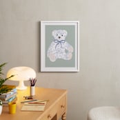 "Blue Bear" - Art Print in Sage by Jenna Holcomb - In a Room