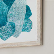 "Sea stones" - Art Print in Deep Sea by Emily Kariniemi - Frame Close-up