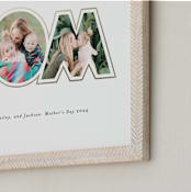 "Golden Mom" - Framed Photo in Faux Gold by Beth Schneider - Frame Close-up