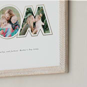 "Golden Mom" - Framed Photo in Faux Gold by Beth Schneider - Frame Close-up