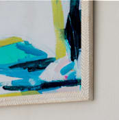 "Dancing on a Hill" - Art Print in Green Gold by Katie Craig - Frame Close-up