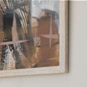 "Neutral Mist and Star Series 1" - Art Print in Neutral Beige by Angela Simeone - Frame Close-up