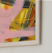 "It's Always Sunny Series 3" - Art Print in Yellow and Pink by Angela Simeone - Frame Close-up