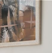 "Neutral Mist and Star Series 1" - Art Print in Neutral Beige by Angela Simeone - Frame Close-up