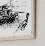 "Another Sketchy Boat " - Art Print in Sketchy by Tung Tram - Frame Close-up