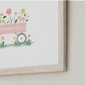 "Flowers in a Wagon" - Art Print in blossom by Jen Tips - Frame Close-up