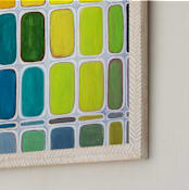 "Lithium Field" - Art Print in Turquoise by Jane Clark - Frame Close-up