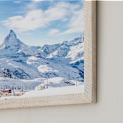 "Wintry Matterhorn" - Art Print in Pastel Blue by Ying C. - Frame Close-up