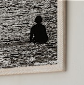 "Scenes from Eilat 2018, 10" - Art Print in Sunset silhouette by Tal Paz-Fridman - Frame Close-up