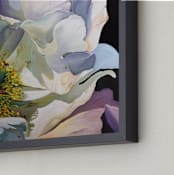"Opalescence Petal" - Art Print in Black Opalescence by Mandy Trimble Leonard - Frame Close-up