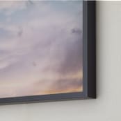 "Dark Clouds at Sunset" - Art Print in Sunset pink by Carol Schiraldi - Frame Close-up
