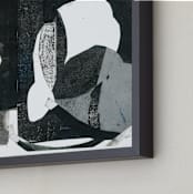 "This Side of the Moon" - Art Print in Ink Black by Erin McCluskey Wheeler - Frame Close-up
