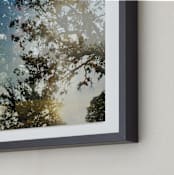 "Double The Oaks" - Art Print in Smalt Blue by Candice Estep - Frame Close-up