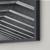 "Light and Shadow" - Art Print in Cement Gray by Krissy Bengtson - Frame Close-up