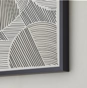 "Colored Lines I" - Art Print in Sand by David Michuki - Frame Close-up