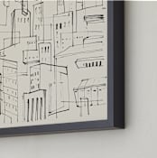 "City Ragtimes" - Art Print in Sandpaper by Catilustre - Frame Close-up