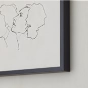 "Three Faces" - Art Print in Eggshell White by Kirsta Benedetti - Frame Close-up