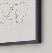 "Three Faces" - Art Print in Eggshell White by Kirsta Benedetti - Frame Close-up