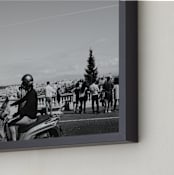 "Rome Vacay" - Art Print in Black and White by Becca Beers - Frame Close-up