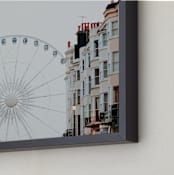 "Down the Street" - Art Print in Coastal Fog by Annie Montgomery - Frame Close-up