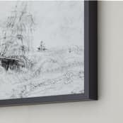"Seaworthy" - Art Print in charcoal by Ramnik Velji - Frame Close-up