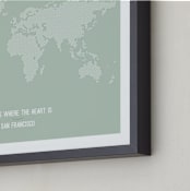 "Home Is Where the Heart Is" - Custom Print in Seafoam by InkDot - Frame Close-up