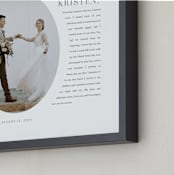 "Our Vows: Framed Photo" - Framed Photo in White by Sarah Curry - Frame Close-up