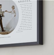 "Our Vows: Framed Photo" - Framed Photo in White by Sarah Curry - Frame Close-up