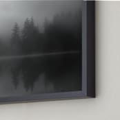 "Fog Reflection" - Art Print in Grey by Jennifer Morrow - Frame Close-up