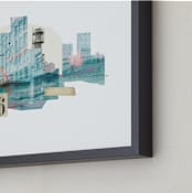 "City Dream" - Art Print in Haze by Field and Sky - Frame Close-up