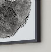 "Tree Rings pt. 1" - Art Print in Black by Mackenzie Darrach - Frame Close-up