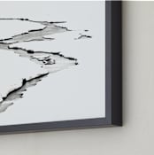 "Silver Ice" - Art Print in Ice White by Leslie Le Coq - Frame Close-up