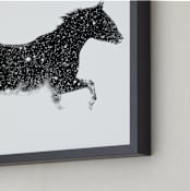 "Snow Chaser" - Art Print in Frost by Leslie Le Coq - Frame Close-up