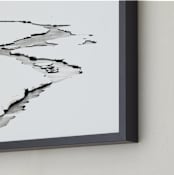 "Silver Ice" - Art Print in Ice White by Leslie Le Coq - Frame Close-up