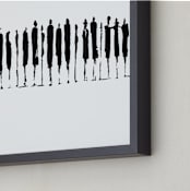 "Piano Men" - Art Print in Black and White by Vasco - Frame Close-up