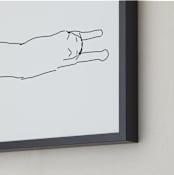 "Sleepy Kitty" - Art Print in White by Tyler Tea - Frame Close-up