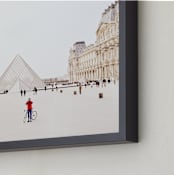 "Men in Red" - Art Print in Radiant Red by Kate Baird - Frame Close-up