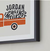"Heavy Load" - Personalized Art Print in Tangerine by Karidy Walker - Frame Close-up