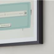 "Vintage Radio" - Personalized Art Print in Robin's Egg by Grace Kreinbrink - Frame Close-up