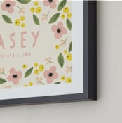 "Pink Lemonade" - Personalized Art Print in Lemonade by Haley McCoy - Frame Close-up