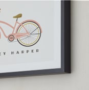 "Beach Cruiser" - Personalized Art Print in Blush by Karidy Walker - Frame Close-up