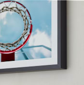 "Hoop Dreams" - Art Print in Punch Blue by Keely Norton Owendoff - Frame Close-up