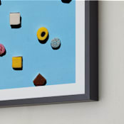 "Liquorice" - Art Print in Pool blue by Laura Garner - Frame Close-up
