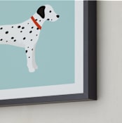 "Dalmatian" - Art Print in Sky by Kacey Kendrick Wagner - Frame Close-up