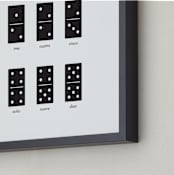"Counting Dominoes" - Art Print in Classic Black by Snow and Ivy - Frame Close-up