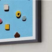 "Liquorice" - Art Print in Pool blue by Laura Garner - Frame Close-up
